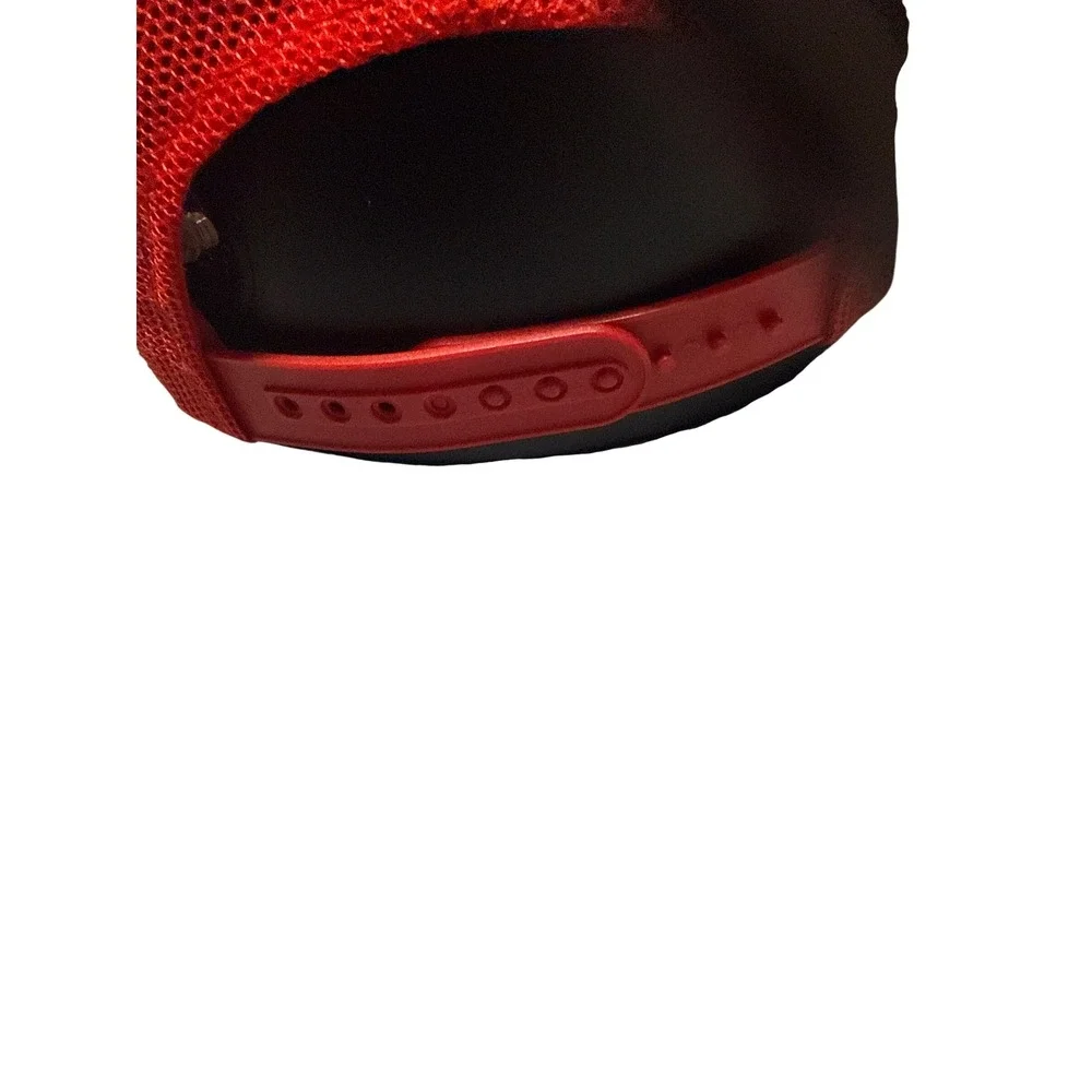 Bass Pro Shops Mens Mesh Trucker Hat Red Snapback Fishing Logo Cap